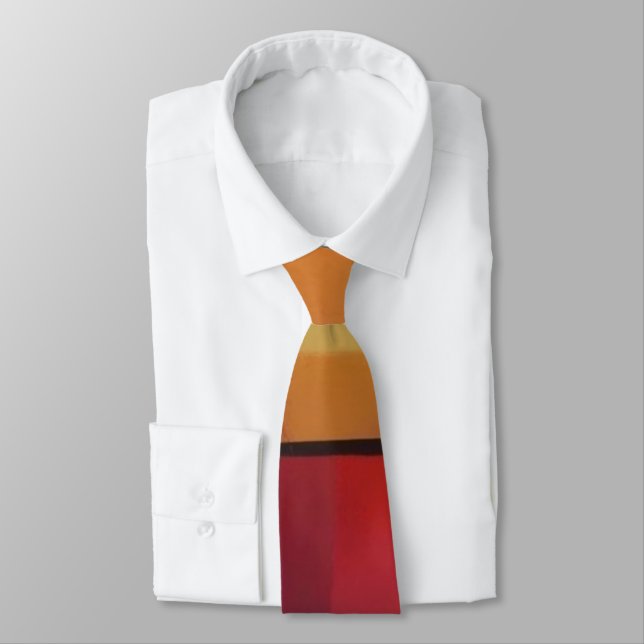 Modern Composition Abstract Artwork Tie (Tied)