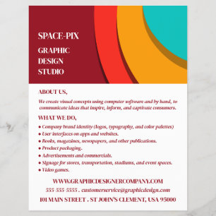 Modern Concept, Graphic Designer Advertising Flyer