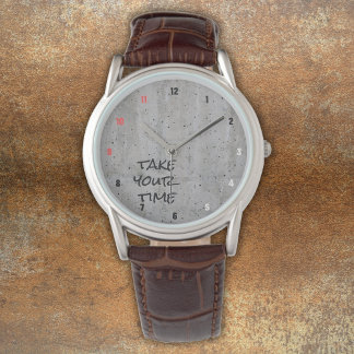 Modern Concrete, Black, White, Red Watch