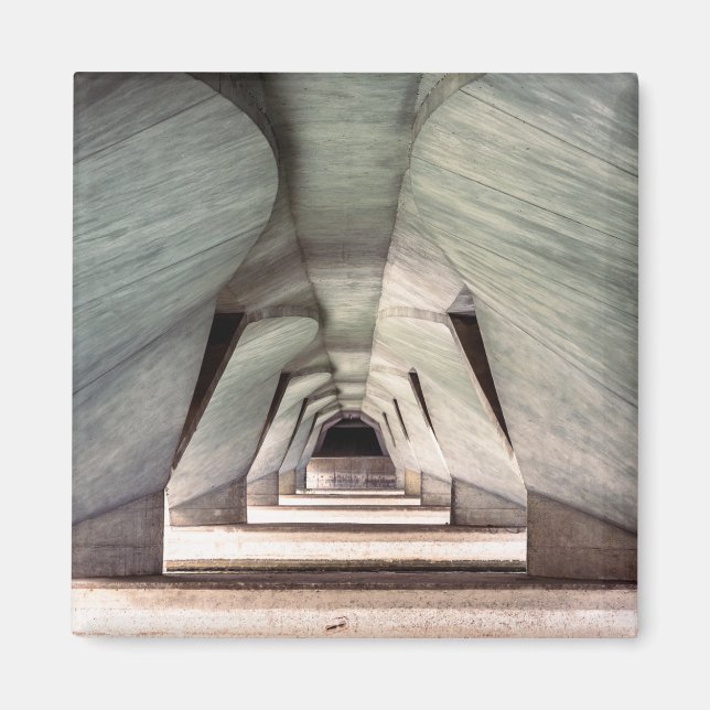 Modern Concrete Tunnel Architecture – Abstract Urb Magnet (Front)