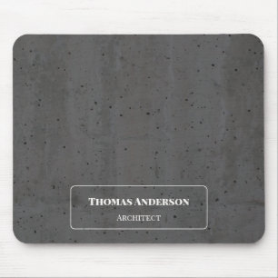 Modern Concrete White and Dark Grey Mouse Mat