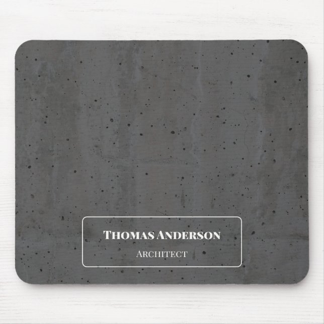Modern Concrete White and Dark Grey Mouse Mat (Front)