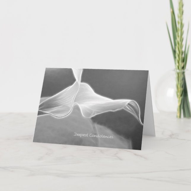 modern Condolence Card one Calla (Front)