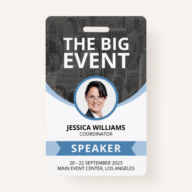 Modern Conference Event Guest Speaker ID ID Badge (Front)