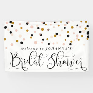 Modern Confetti Dots Bridal Shower Banner
