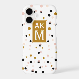Modern Confetti Dots Monogram iPhone 7 Plus Case