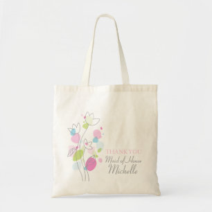Modern confetti flower wedding maid of honour bag