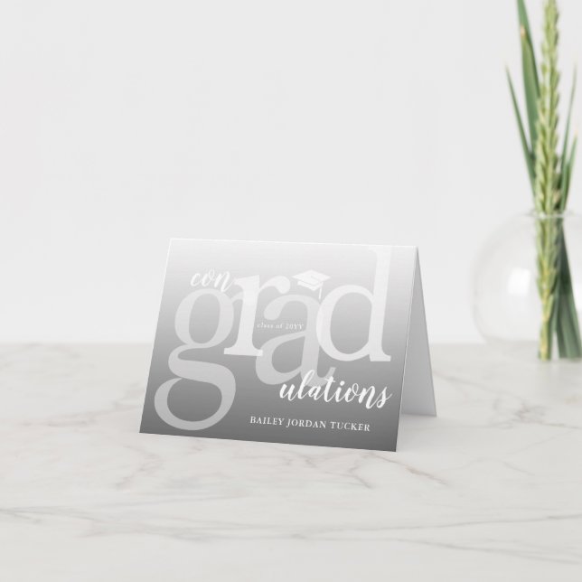Modern ConGRADulations Graduation Congratulations Card (Front)