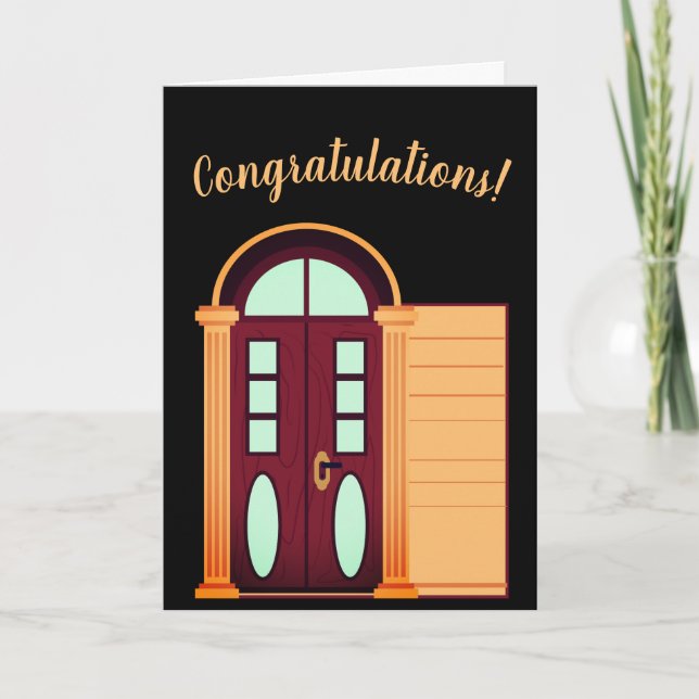 Modern Congrats Faith Housewarming Greeting Card (Front)