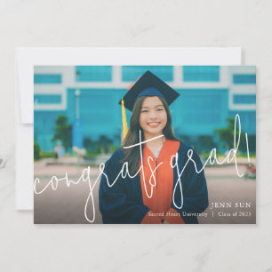Modern Congrats Grad You Did it! Graduation Announcement