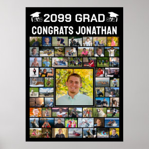 Modern Congrats Graduate 59 Photo Collage Poster