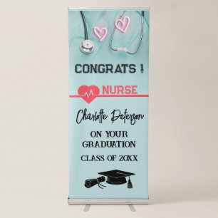 Modern Congrats Nurse Graduation  Retractable Banner