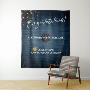 Modern Congratulations Dentist Graduation Tapestry