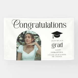 Modern Congratulations Grad Photo Graduation Arch Banner