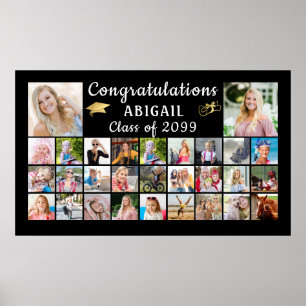 Modern Congratulations Graduate 29 Photo Collage Poster