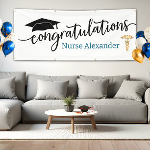 Modern Congratulations Graduation Medical Nurse Banner