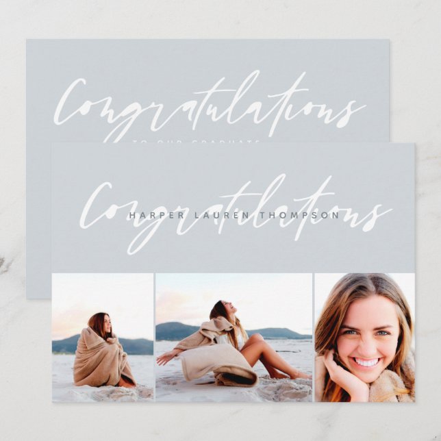 MODERN CONGRATULATIONS INVITATION (Front/Back)