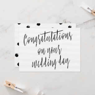Modern "Congratulations on your wedding day" Card