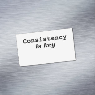 Modern Consistency Is Key Motivational Typography Magnetic Business Card