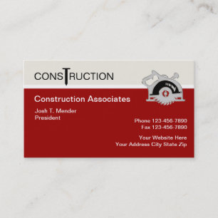 Modern Construction Business Cards