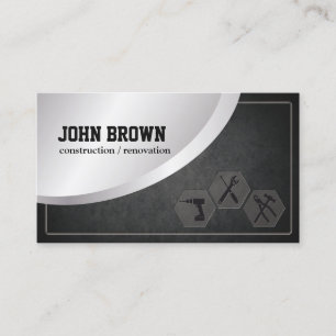 Modern Construction Carpentry Handyman Repair Business Card