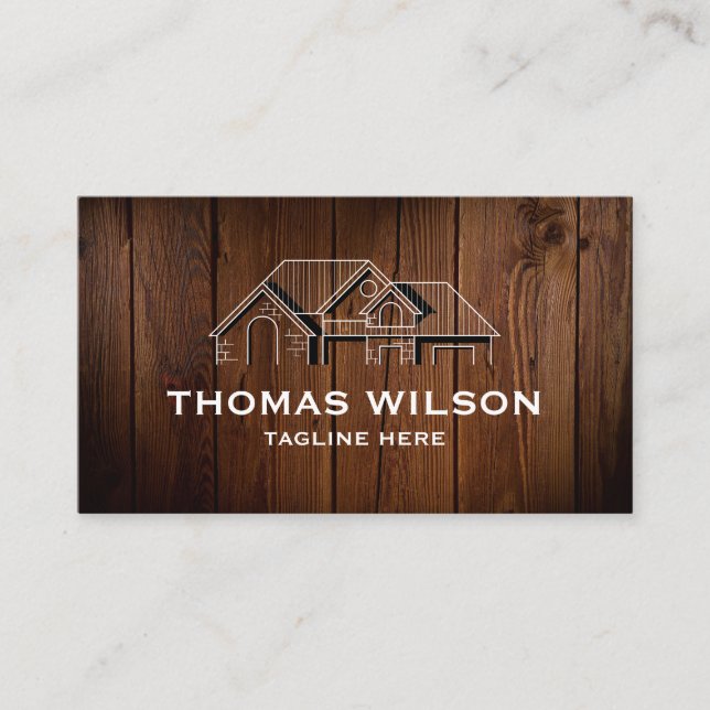 Modern Construction Handyman Carpenter Tools Busin Business Card (Front)