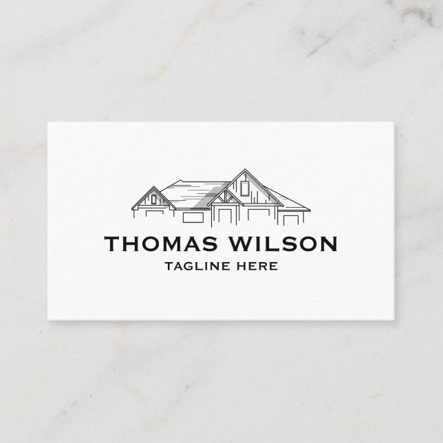 Modern Construction Handyman Carpenter Tools Busin Business Card (Front)