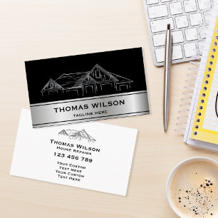 Modern Construction Handyman Carpenter Tools Busin Business Card