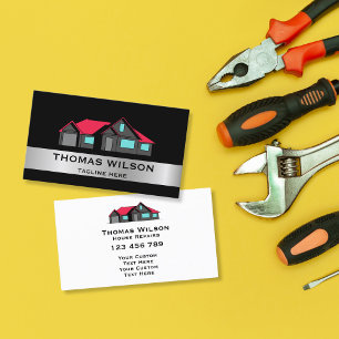 Modern Construction Handyman Carpenter Tools Busin Business Card