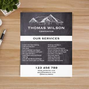 Modern Construction Handyman Carpenter Tools  Flyer