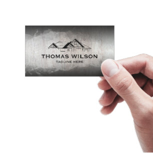 Modern Construction Handyman Carpenter Tools Wood  Business Card