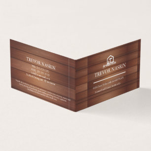 Modern Construction Handyman Carpenter Tools Wood Business Card