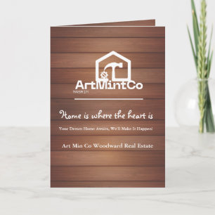 Modern Construction Handyman Carpenter Tools Wood Card