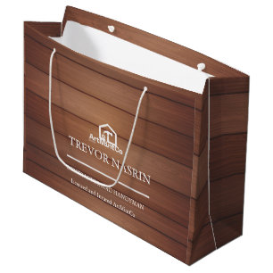 Modern Construction Handyman Carpenter Tools Wood  Large Gift Bag