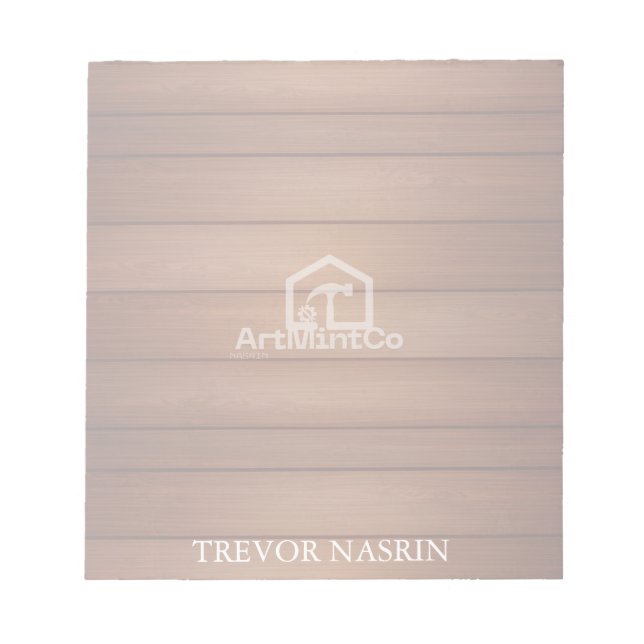 Modern Construction Handyman Carpenter Tools Wood  Notepad (Front)