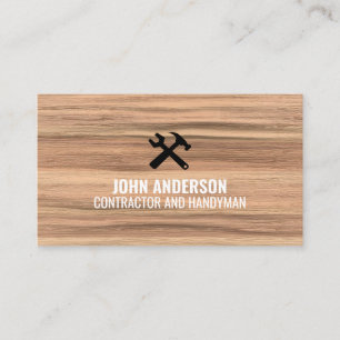 Modern Construction Handyman Contractor Renovation Business Card