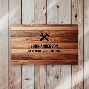 Modern Construction Handyman Contractor Renovation Business Card