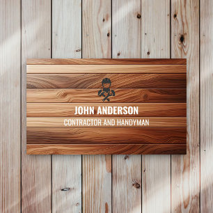 Modern Construction Handyman Contractor Renovation Business Card