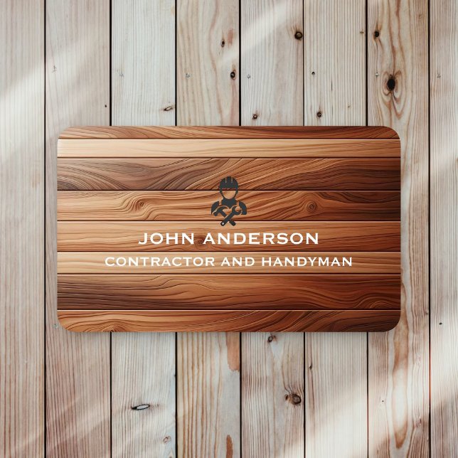 Modern Construction Handyman Contractor Renovation Business Card (Creator Uploaded)