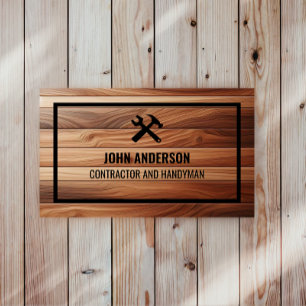 Modern Construction Handyman Contractor Renovation Business Card