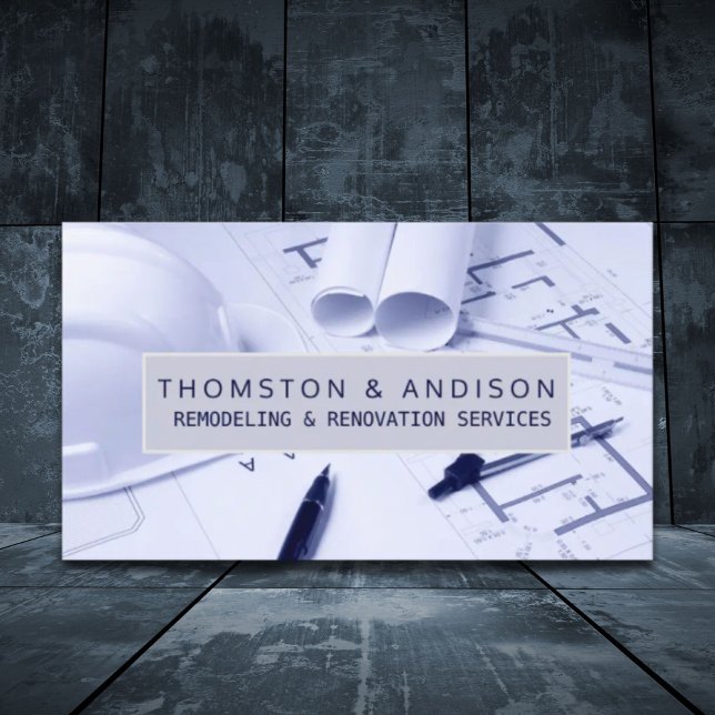 Modern Construction Remodeling Builder Contractor Business Card (Modern Construction Remodeling Builder Contractor Business Card)