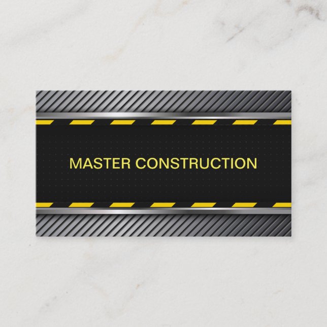 Modern Construction Services Business Card (Front)