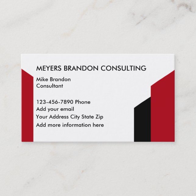 Modern Consulting Business Card (Front)