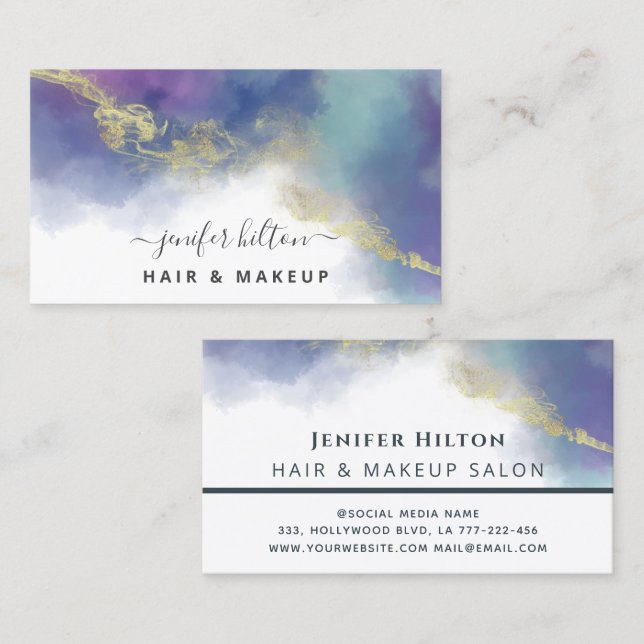 Modern Contemporary  abstract signature Business Card (Front/Back)