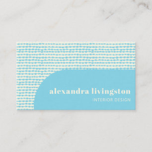 Modern Contemporary Aqua Blue Abstract Creative Business Card