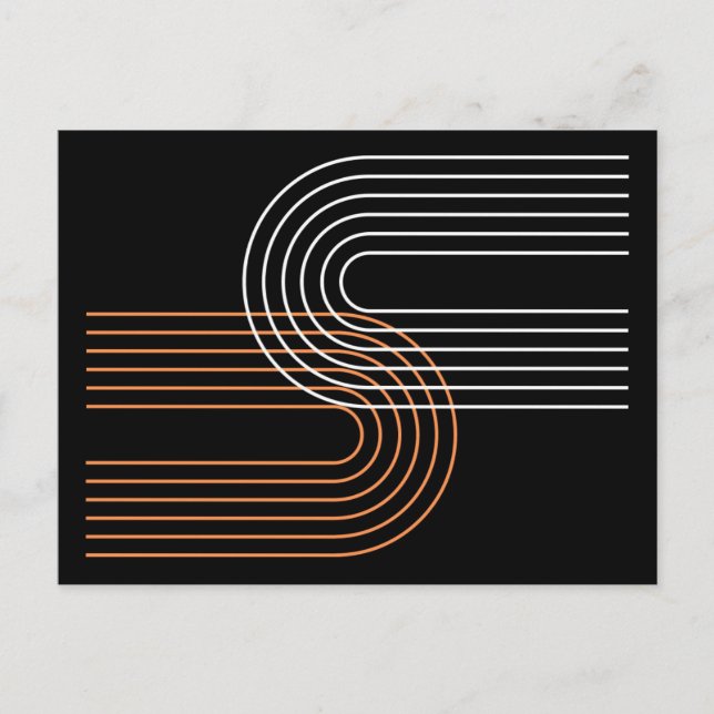 modern contemporary arch line art minimal abstract postcard (Front)