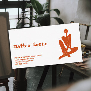 Modern Contemporary Artist Business Card