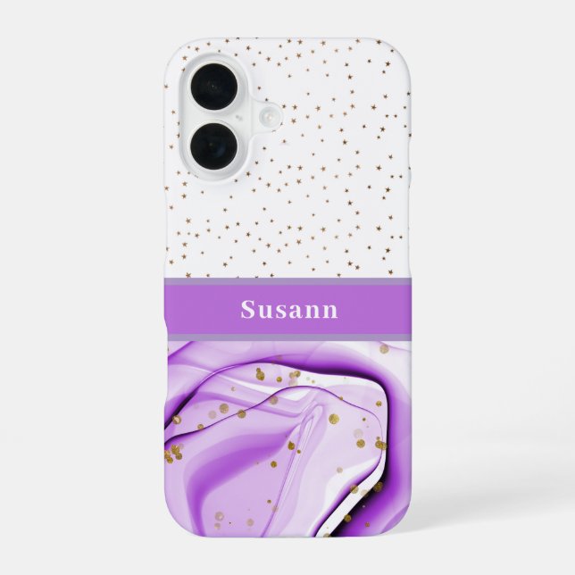 Modern Contemporary Artistic Celestial iPhone 16 Case (Back)