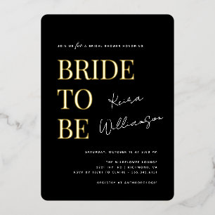 Modern Contemporary Black and Gold Bridal Shower