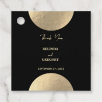 Modern Contemporary Black & Gold Abstract Wedding